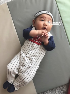 「アイテム（その他ベビーウェア）」を使った、𝙼𝚞𝚖𝚖𝚢☺︎さん（キッズ・60cm）の冬コーディネート
