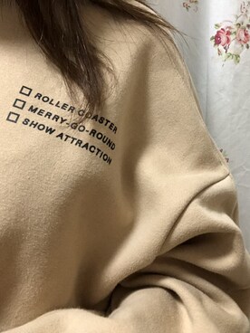「ANDGEEBEE（アンジービー）のアイテム（パーカー、ブラウン系）」を使った、mn18k_milkさん（レディース・158cm）の冬コーディネート
