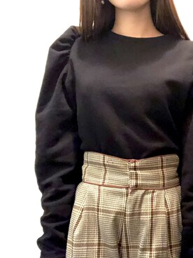 「ZARA（ザラ）のアイテム（トップス、ブラック系）」を使った、mn18k_milkさん（レディース・158cm）の冬コーディネート