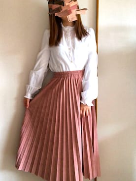 「CIAOPANIC TYPY（チャオパニックティピー）のアイテム（スカート、ピンク系）」を使った、mn18k_milkさん（レディース・158cm）の春コーディネート
