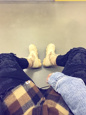 「BLACK FLAME（ブラックフレイム）のアイテム（パンツ）」を使った、Ko–heiさん（メンズ・166cm）の冬コーディネート