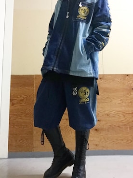 「VERSACE（ヴェルサーチ）のアイテム（デニムジャケット）」を使った、Ko–heiさん（メンズ・166cm）の春コーディネート