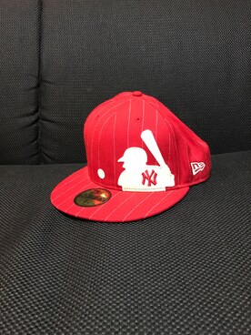 「NEW ERA（ニューエラ）のアイテム（キャップ、レッド系）」を使った、WCCFさん（メンズ・170cm）の春コーディネート