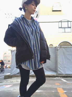 「CIAOPANIC TYPY（チャオパニックティピー）のアイテム（ダウンジャケット/コート）」を使った、YUKAKOさん（レディース・162cm）の冬コーディネート