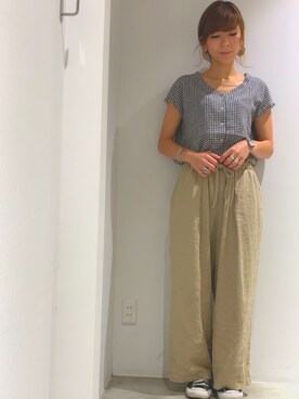 「CODY SANDERSON（コディサンダーソン）のアイテム」を使った、YUKAKOさん（レディース・163cm）の夏コーディネート