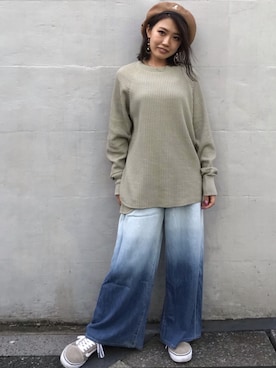 「Rodeo Crowns（ロデオクラウンズ）のアイテム」を使った、Nagisa  Kamiokaさん（レディース・149cm）の秋コーディネート
