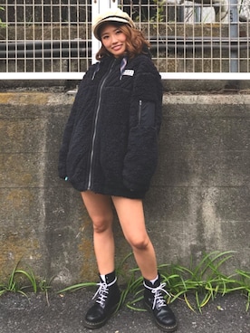 「ROXY（ロキシー）のアイテム（ジャケット/アウター）」を使った、Nagisa  Kamiokaさん（レディース・149cm）の秋コーディネート