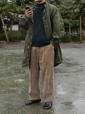 「M65」｜えんがわ。さん（メンズ・178cm）の冬コーディネート