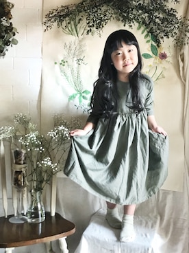 「ボタニカル」｜かちこさん（キッズ・110cm）の夏コーディネート