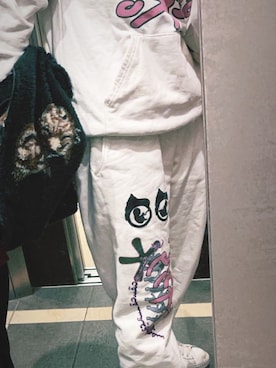 「Supreme （シュプリーム）のアイテム（その他アウター）」を使った、EMILYさん（レディース・162cm）の冬コーディネート