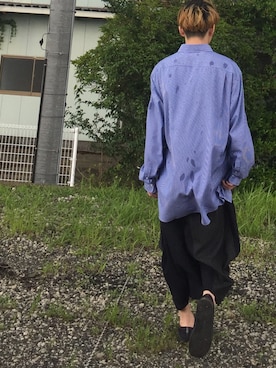 「my beautiful landlet（マイビューティフルランドレット）のアイテム（スカート）」を使った、404さん（メンズ・169cm）の夏コーディネート