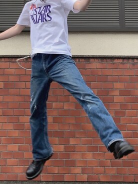 「Levis」｜「アイテム（財布/小物）」を使った、404さん（メンズ・169cm）の春コーディネート