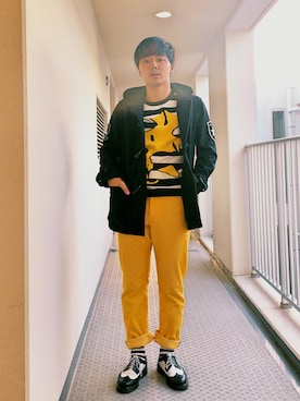 「TOMMY HILFIGER（トミーヒルフィガー）のアイテム（ダッフルコート）」を使った、うるぐすさん（メンズ・171cm）の冬コーディネート