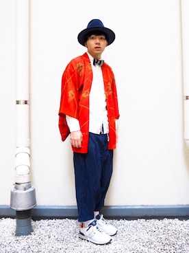 「diddlediddle（ディドルディドル）のアイテム（パンツ）」を使った、うるぐすさん（メンズ・171cm）の秋コーディネート