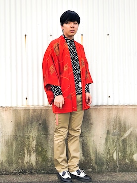「TOMMY（トミー）のアイテム（パンツ）」を使った、うるぐすさん（メンズ・171cm）の秋コーディネート