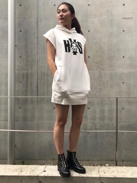 ホワイトパーカーワンピース のコーディネート一覧 Wear