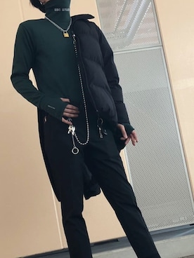 「韓国好きな人と繋がりたい」｜「アイテム（ダウンジャケット/コート）」を使った、◯kohさん（メンズ・178cm）の冬コーディネート