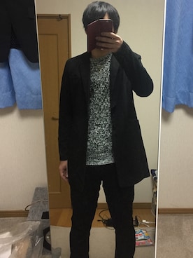 「roshell（ロシェル）のアイテム（テーラードジャケット）」を使った、(￣▽￣)さん（メンズ・175cm）の春コーディネート