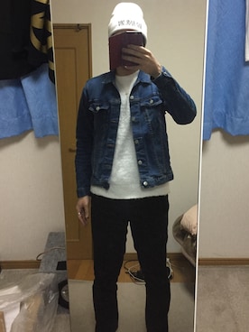 「SPINNS（スピンズ）のアイテム（デニムジャケット）」を使った、(￣▽￣)さん（メンズ・175cm）の春コーディネート
