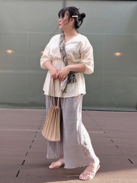「ふんわり」｜「アイテム（財布/小物）」を使った、ふみかさん（レディース・163cm）の秋コーディネート