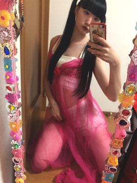「アイテム（その他アンダーウェア/インナー、ピンク系）」を使った、蚕子さん（レディース・157cm）の秋コーディネート