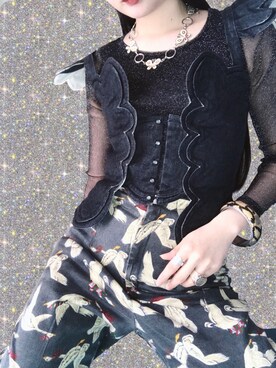 「MEMUSE」｜蚕子さん（レディース・157cm）の春コーディネート