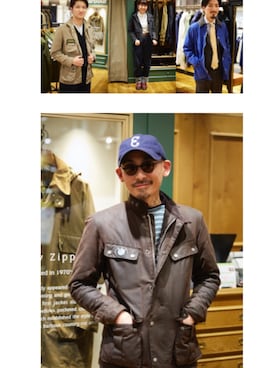 「バブアー」｜「アイテム（ライダースジャケット）」を使った、hiro5cさん（メンズ・170cm）の春コーディネート