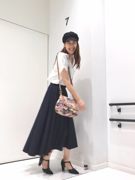 SHIZUKAさんの「DOORS タックロングスカート」を使ったコーディネート