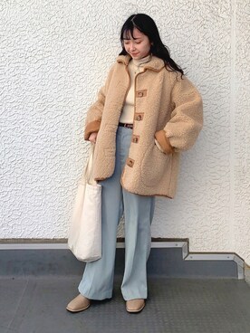 「Crisp（クリスプ）のアイテム（ブルゾン）」を使った、azusaさん（レディース・143cm）の冬コーディネート