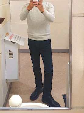 「BACK NUMBER（バックナンバー）のアイテム（ニット/セーター）」を使った、だいすけさん（メンズ・172cm）の冬コーディネート