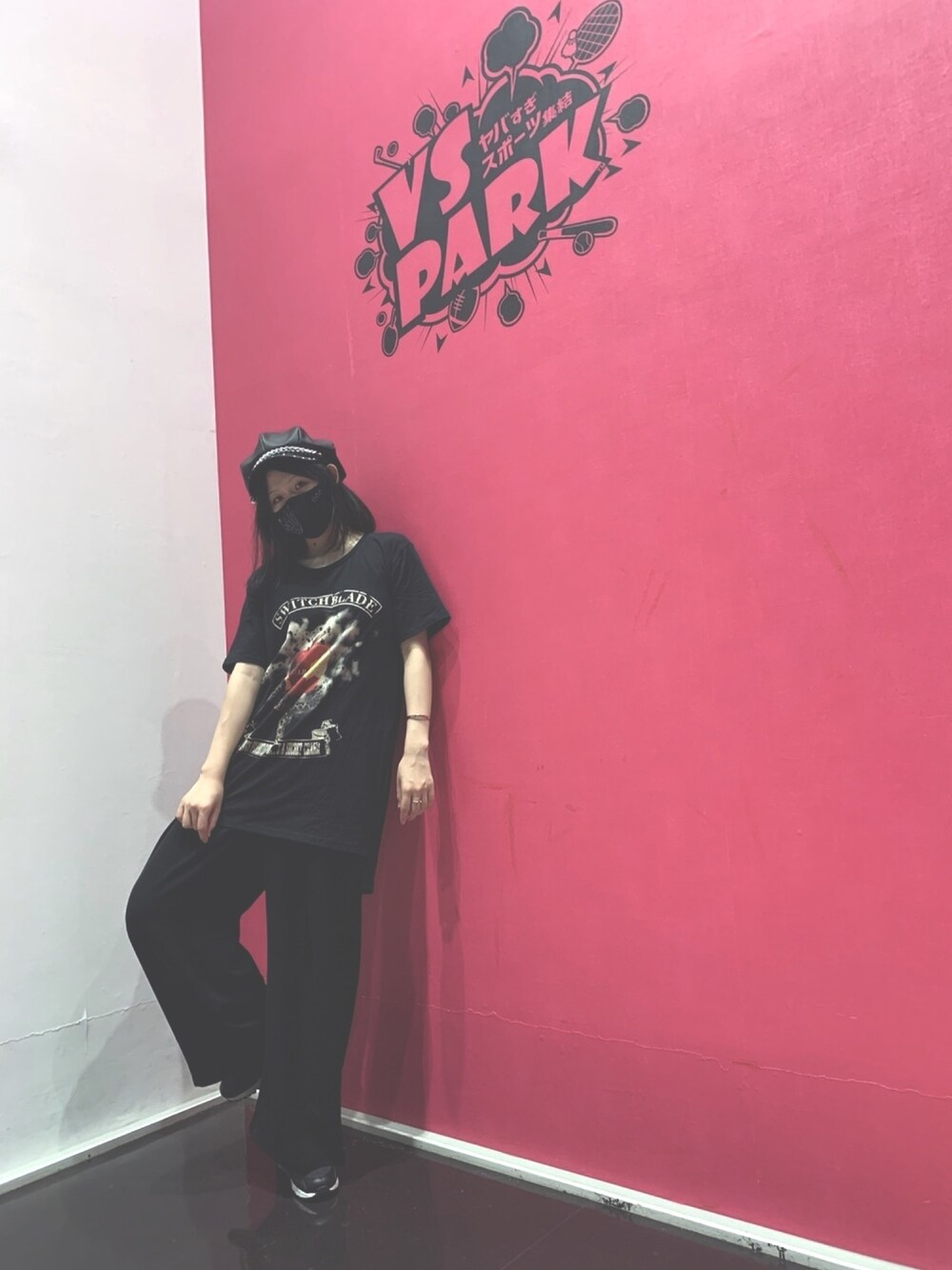 「シンプル、動きやすい、今日のコーデ」｜「SWITCHBLADEのアイテム（Tシャツ/カットソー、ブラック系）」を使った、axxu091さん（レディース・164cm）の夏コーディネートの1枚目の写真