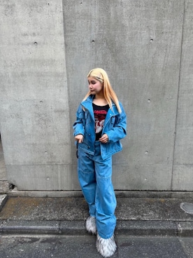 「でにむ」｜「アイテム（デニムジャケット）」を使った、★nana★さん（レディース・160cm）の冬コーディネート