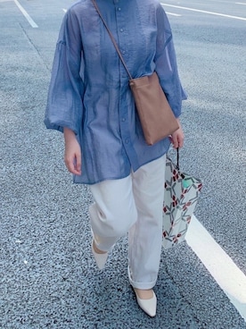 「HITCH HIKE（ヒッチハイク）のアイテム」を使った、uさん（レディース・168cm）の夏コーディネート