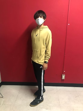 「KANGOL（カンゴール）のアイテム（パンツ）」を使った、まっちゃんさん（メンズ・164cm）の秋コーディネート