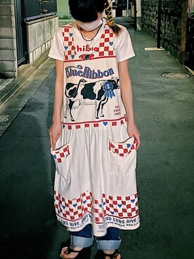 ワンピース ドレスを使った 70s の人気ファッションコーディネート Wear