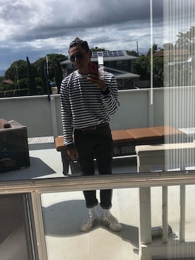 「stripes」｜¥Lさん（メンズ・175cm）の夏コーディネート