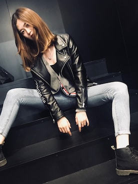 「M（エム）のアイテム（オールインワン・サロペット）」を使った、张一迪さん（レディース・172cm）の夏コーディネート