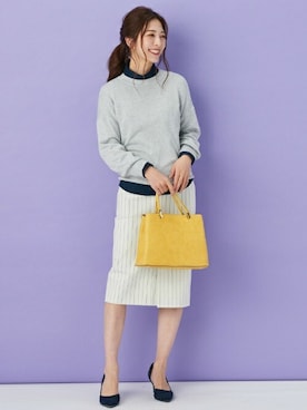 「アイテム（ビジネスシャツ）」を使った、TOKYO_SHIRTSさん（レディース・166cm）の冬コーディネート