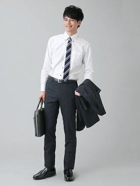 「アイテム（ネクタイ）」を使った、TOKYO_SHIRTSさん（メンズ・181cm）の冬コーディネート