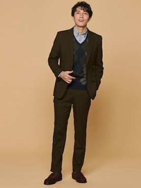 「アイテム（ベスト）」を使った、TOKYO_SHIRTSさん（メンズ・180cm）の冬コーディネート