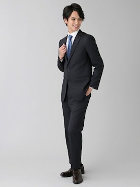 「ドレスシャツ」｜TOKYO_SHIRTSさん（メンズ・183cm）の冬コーディネート