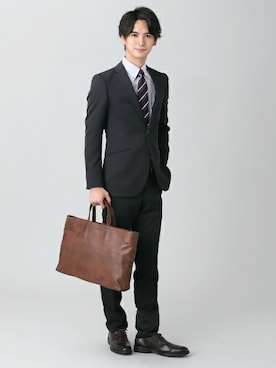「アイテム（フォーマルスーツ/小物）」を使った、TOKYO_SHIRTSさん（メンズ・181cm）の冬コーディネート