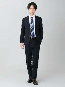 「アイテム（ネクタイ）」を使った、TOKYO_SHIRTSさん（メンズ・183cm）の冬コーディネート