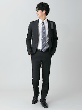 「アイテム（フォーマルスーツ/小物）」を使った、TOKYO_SHIRTSさん（メンズ・183cm）の冬コーディネート