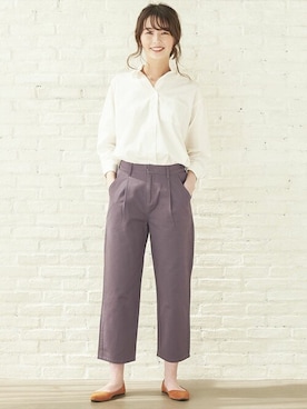 「アイテム（チノパンツ）」を使った、TOKYO_SHIRTSさん（レディース・170cm）の冬コーディネート