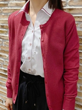 「アイテム（ビジネスシャツ）」を使った、TOKYO_SHIRTSさん（レディース・156cm）の冬コーディネート