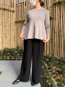 「春ニット」｜TOKYO_SHIRTSさん（レディース・162cm）の冬コーディネート