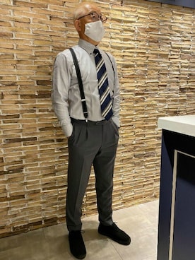 「アイテム（フォーマルスーツ/小物）」を使った、TOKYO_SHIRTSさん（メンズ・168cm）の冬コーディネート