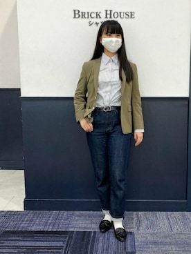 「アイテム（ビジネスシャツ）」を使った、TOKYO_SHIRTSさん（レディース・160cm）の春コーディネート
