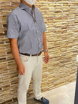 「アイテム（ビジネスシャツ）」を使った、TOKYO_SHIRTSさん（メンズ・168cm）の春コーディネート